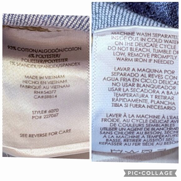 CABI Hi-Low Crop Jeans Size 2 Raw Hem Stretch Cropped Style #6070 - Picture 16 of 16